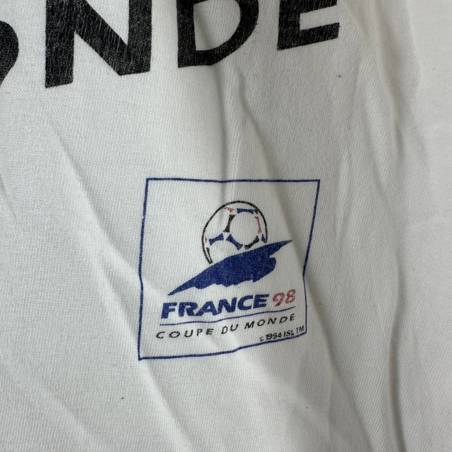 Vintage Spain Espana 1998 France Soccer World Cup Graphic T-shirt