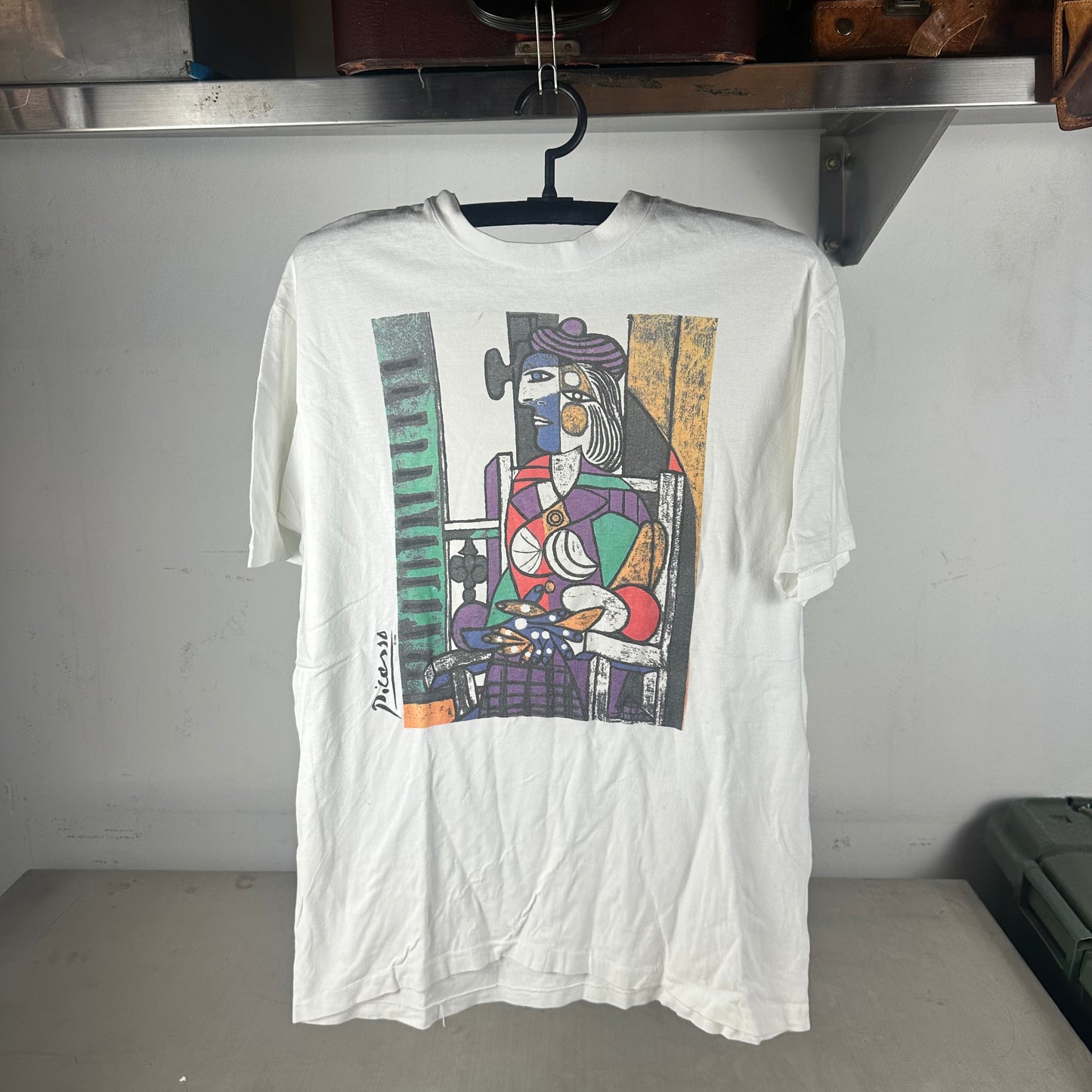 Vintage 1988 Pablo Picasso Painting Artwork Single Stitch T-shirt