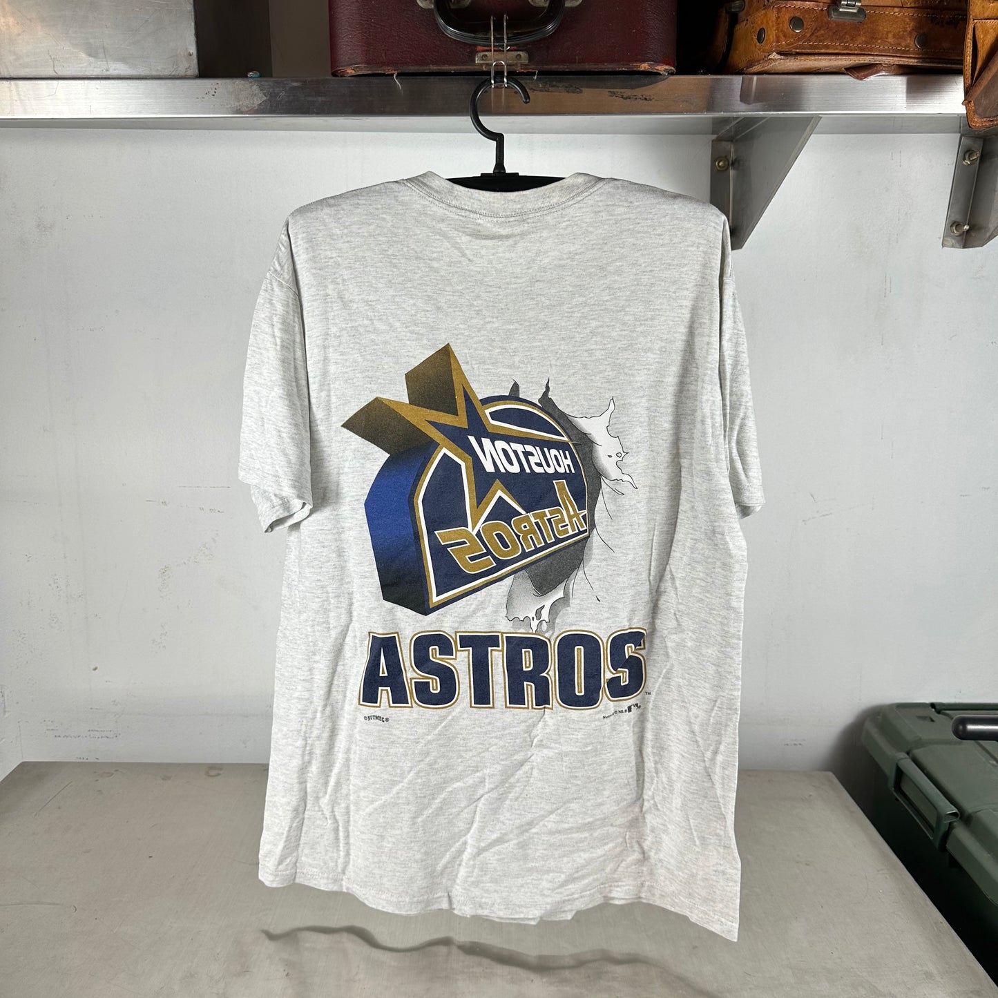 Vintage 90s Houston Astros Baseball MLB Nutmeg Breakthrough Graphic T-shirt
