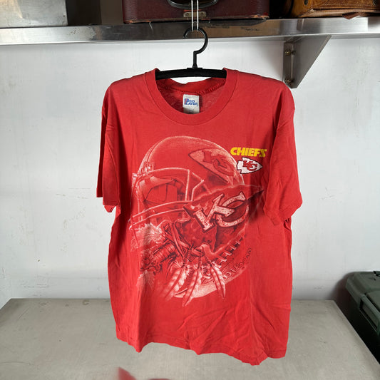 Vintage 90s Kansas City Chiefs Football NFL Pro Player Big Graphic Single Stitch T-shirt