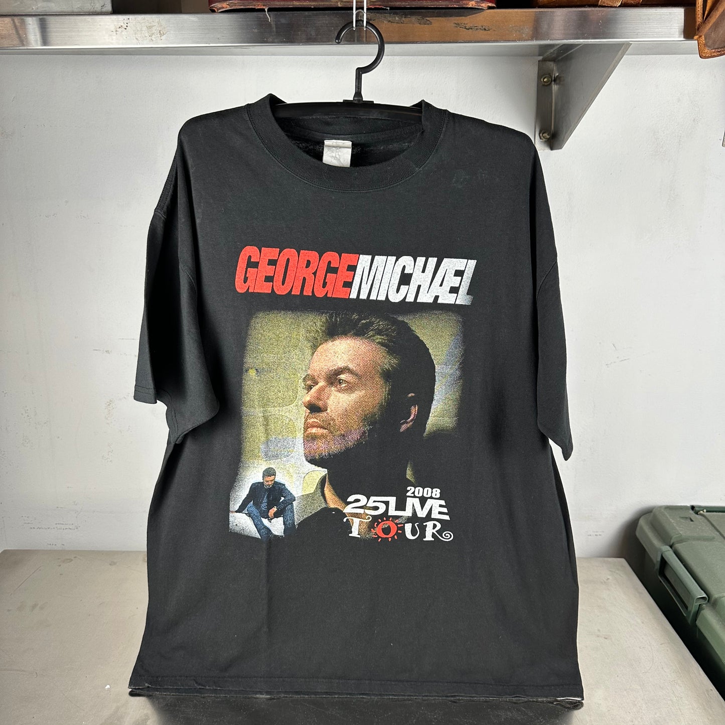 2008 George Michael 25Live Tour Concert Double Sided Graphic T-shirt