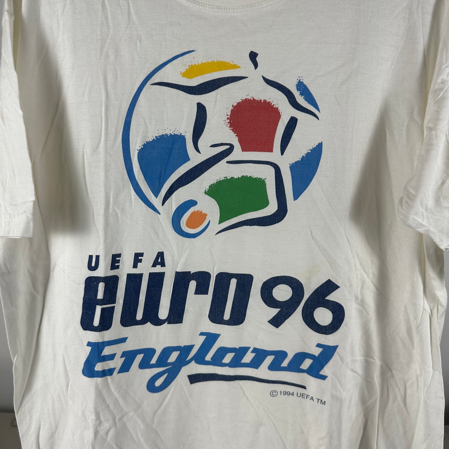 Vintage 1996 UEFA Soccer England Euro Championship Promo Graphic T-shirt