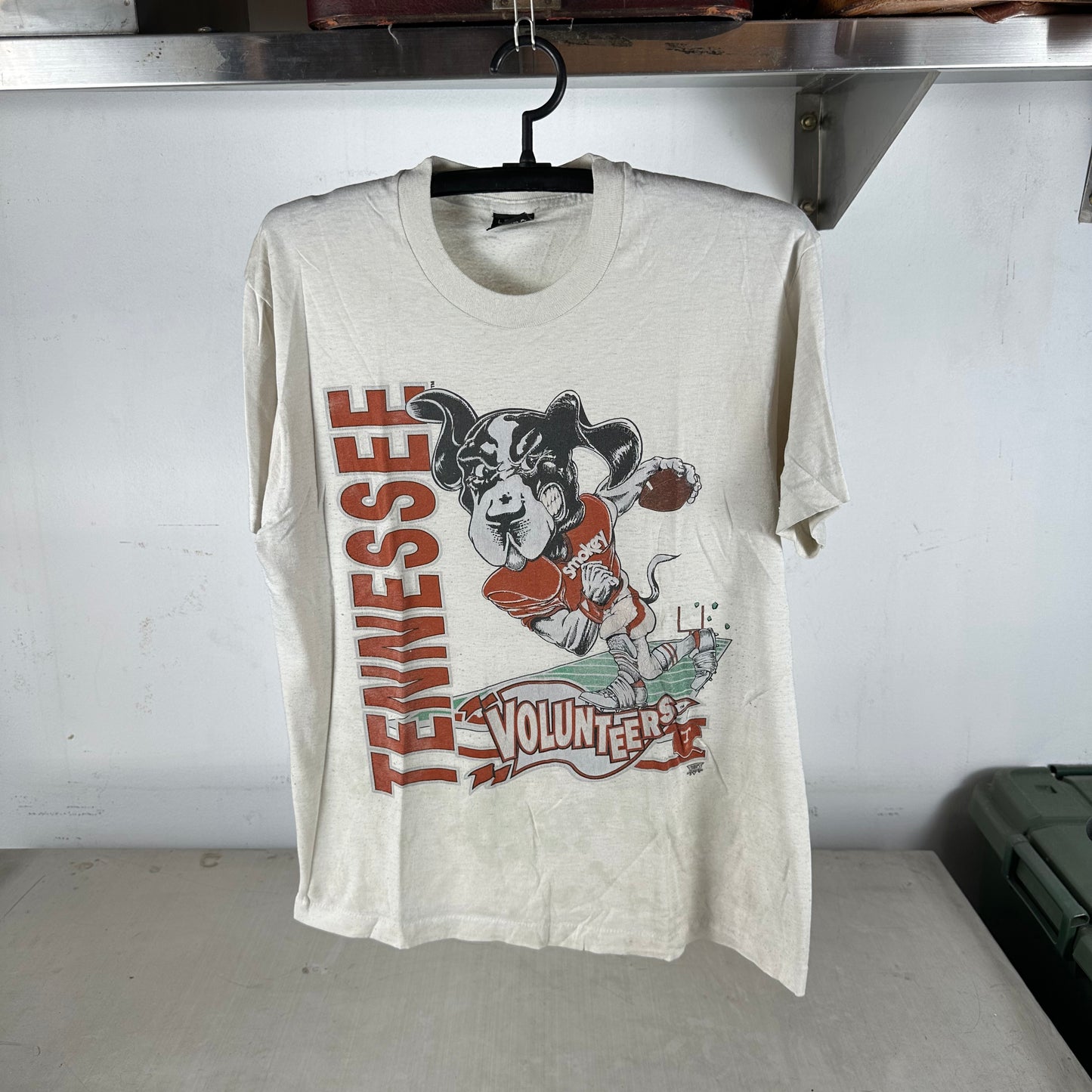 Vintage 80s 90s Tennessee Volunteers Football Smokey Mascot NCAA Single Stitch T-shirt