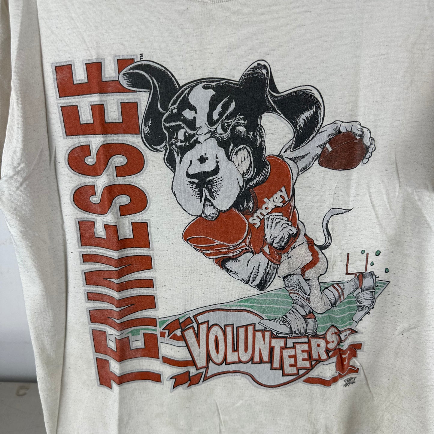 Vintage 80s 90s Tennessee Volunteers Football Smokey Mascot NCAA Single Stitch T-shirt