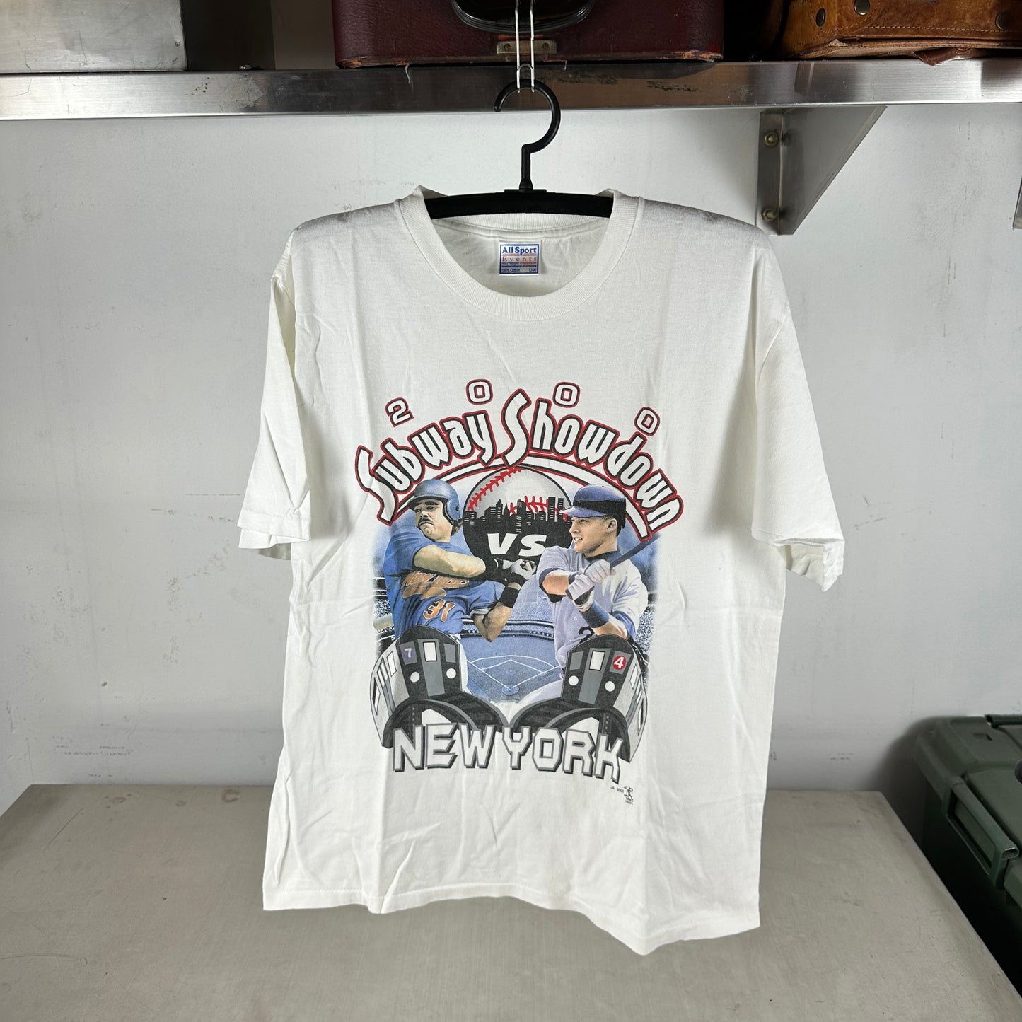 Vintage 2000 MLB Subway Series New York Mets VS Yankees Graphic T-shirt