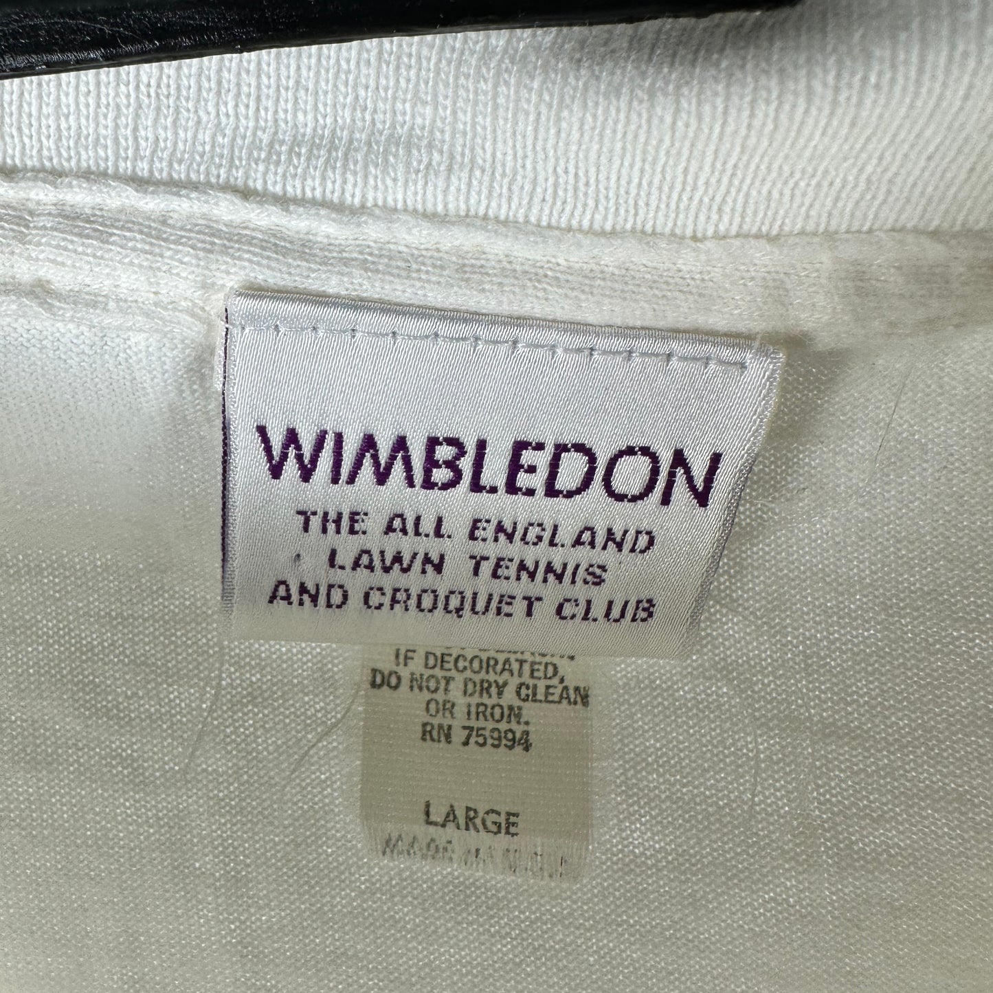 Vintage 90s Wimbledon Tennis Championship Logo Single Stitch T-shirt