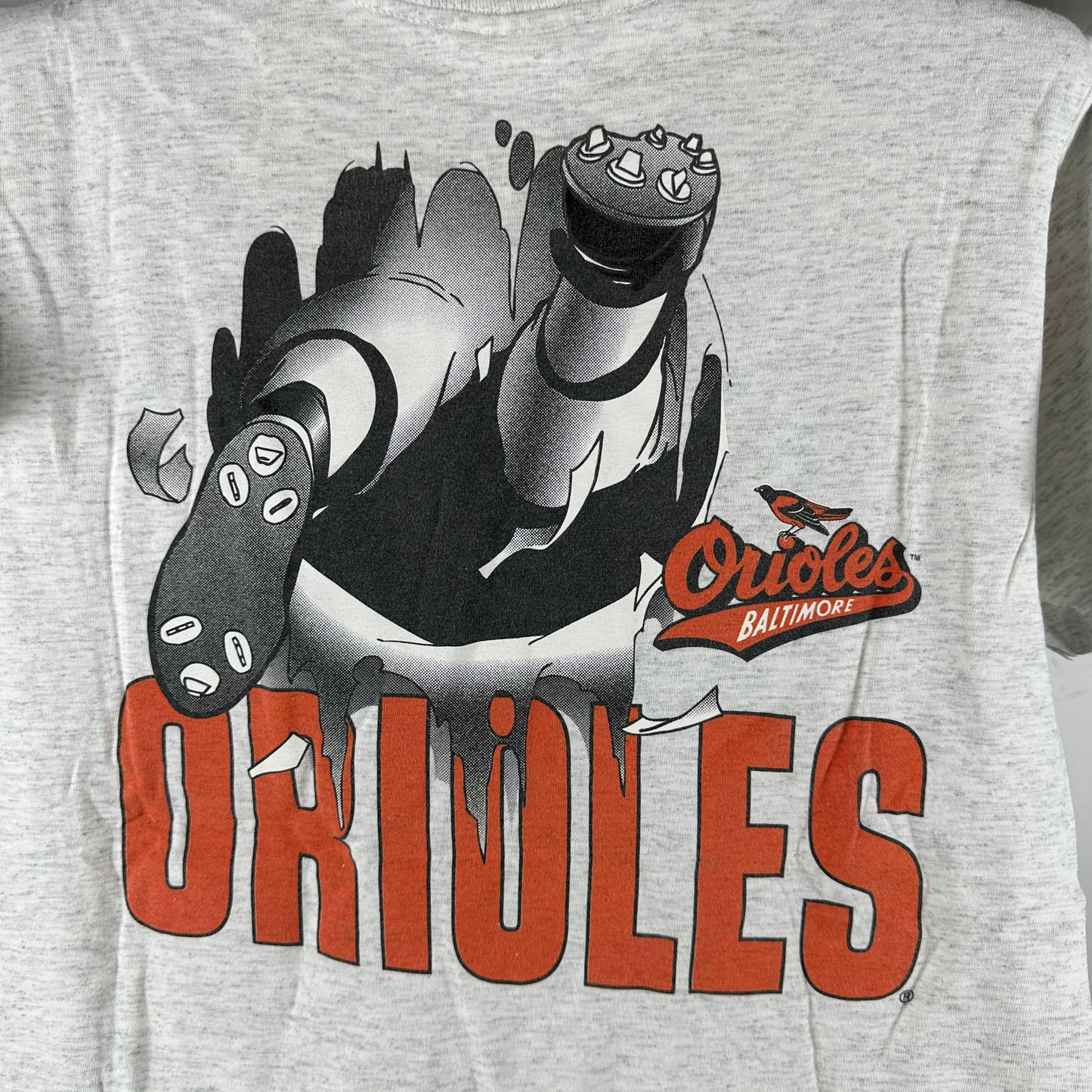 Vintage 90s Baltimore Orioles Baseball MLB Nutmeg Breakthrough Graphic T-shirt