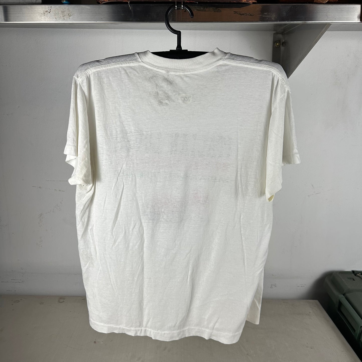 Vintage 80s Italian Lover Pasta & Wine Food Graphic Single Stitch T-shirt