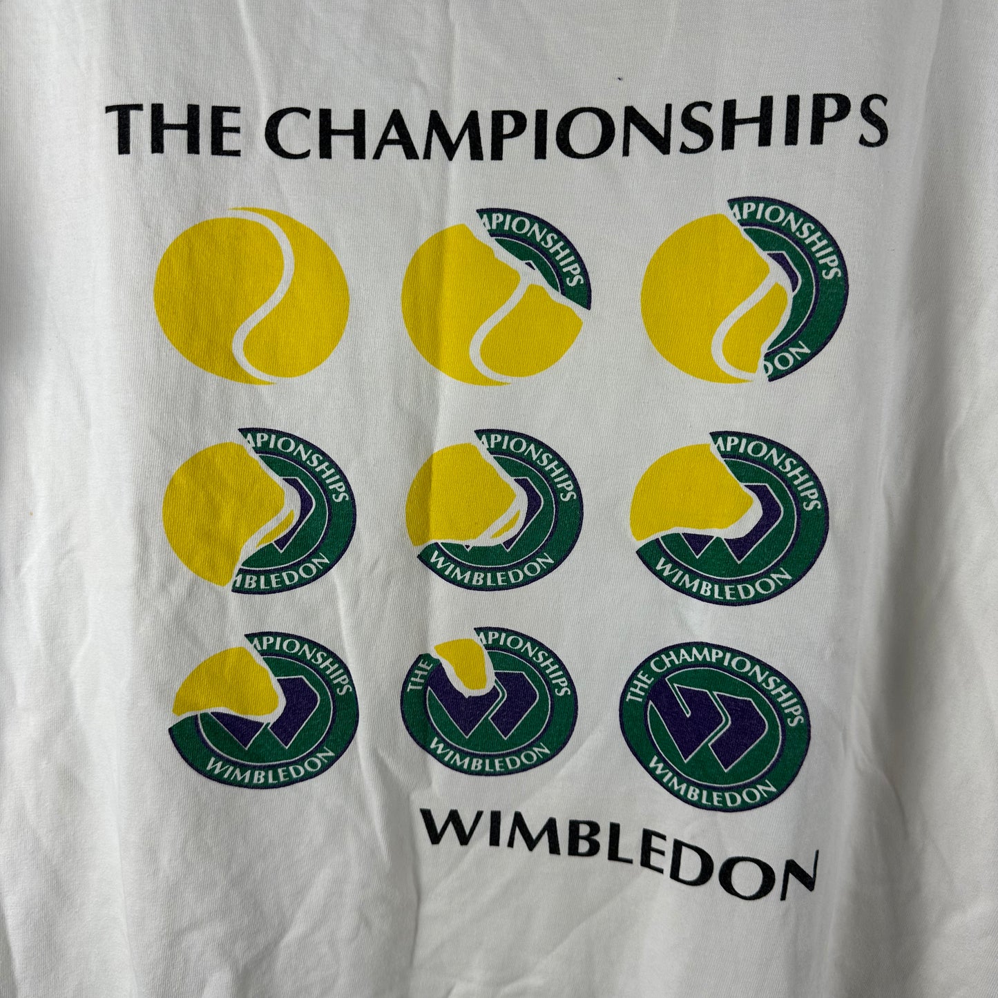 Vintage 90s Wimbledon Tennis Championship Artwork Graphic T-shirt