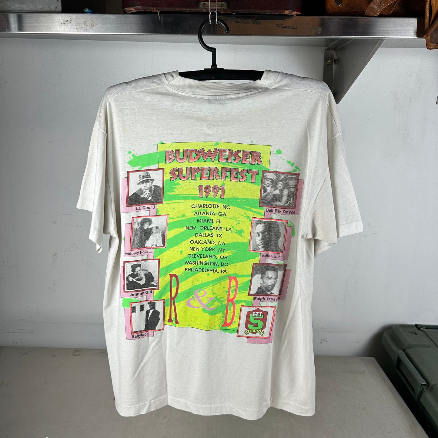 Vintage 1991 LL Cool J Whitney Houston Budweiser Superfest T-shirt