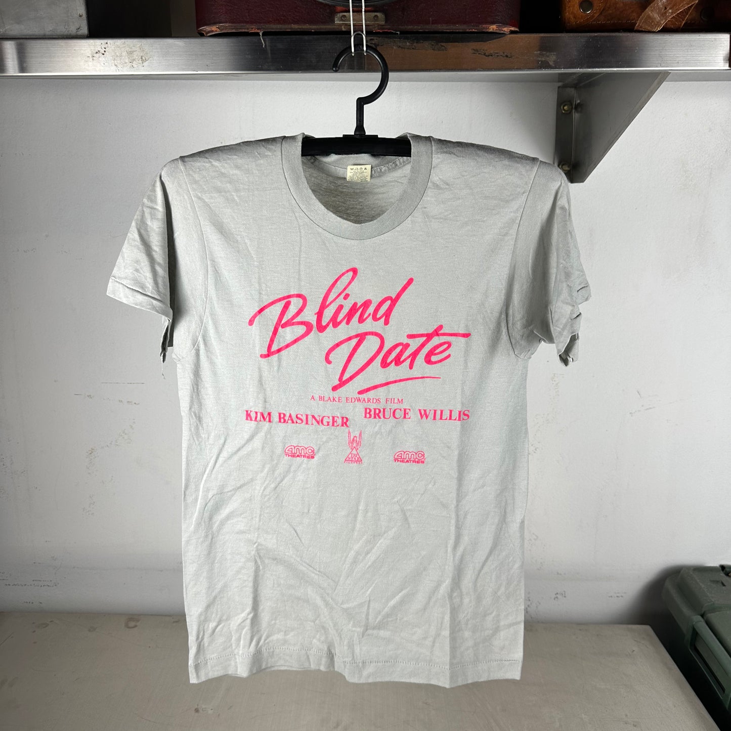 Vintage 1987 Blind Date Bruce Willis Kim Basinger Movie Promo Single Stitch T-shirt