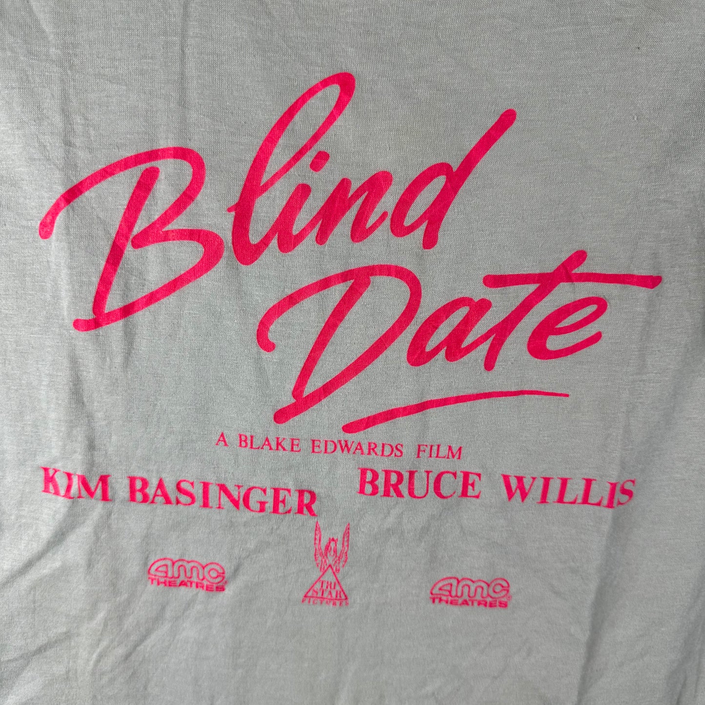Vintage 1987 Blind Date Bruce Willis Kim Basinger Movie Promo Single Stitch T-shirt