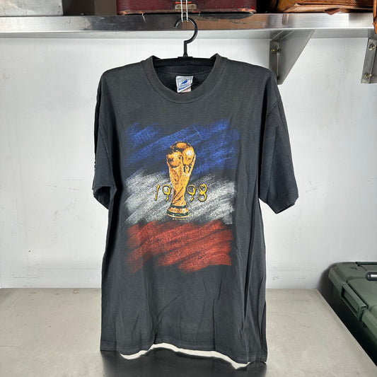 Vintage 1998 Adidas France Fifa Soccer World Cup Graphic T-shirt