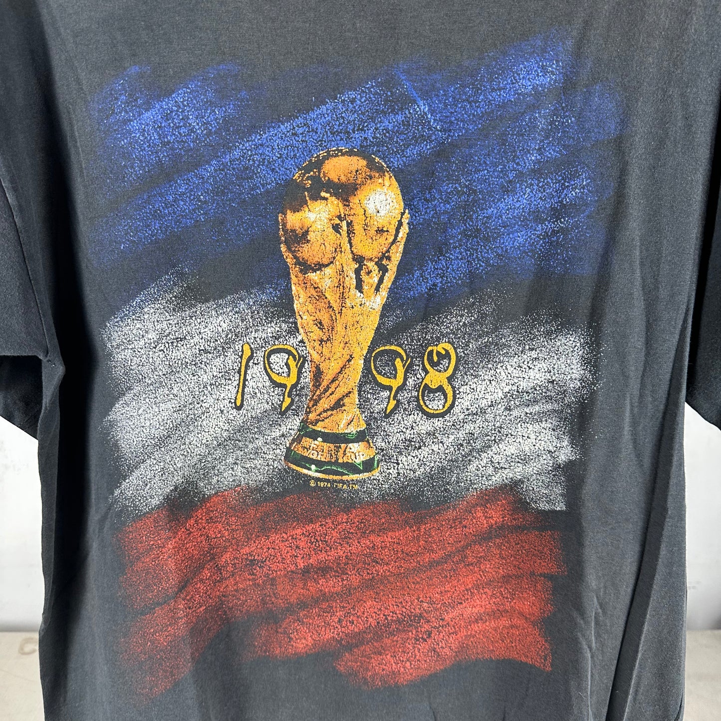 Vintage 1998 Adidas France Fifa Soccer World Cup Graphic T-shirt