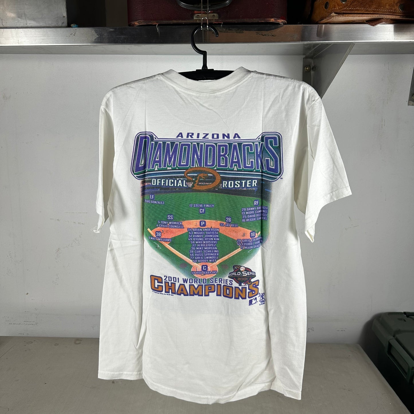 Vintage 2001 Arizona Diamondbacks MLB World Champions Graphic T-shirt