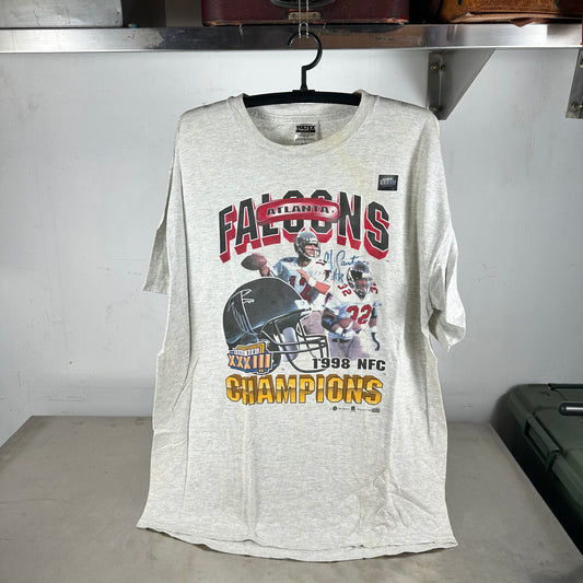 Vintage 1998 Atlanta Falcons NFL NFC Champions Graphic Deadstock T-shirt