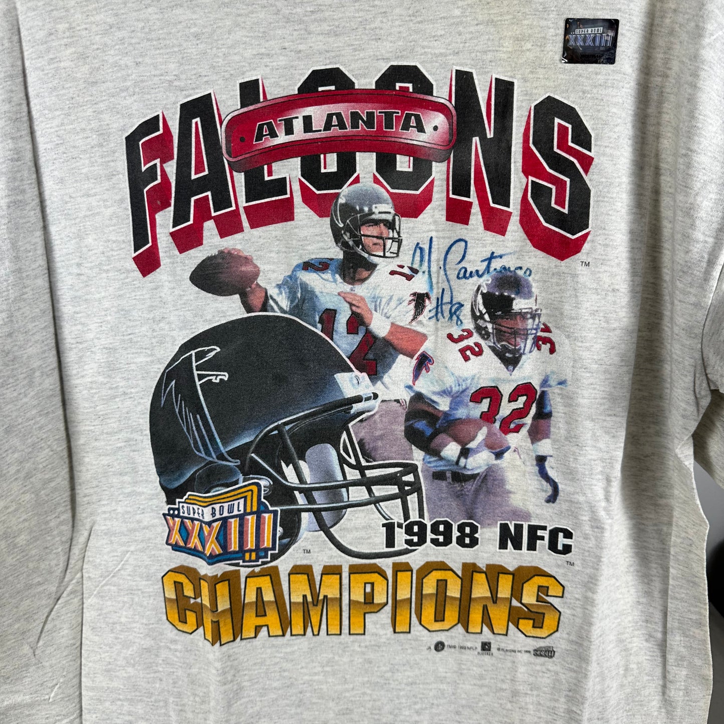 Vintage 1998 Atlanta Falcons NFL NFC Champions Graphic Deadstock T-shirt