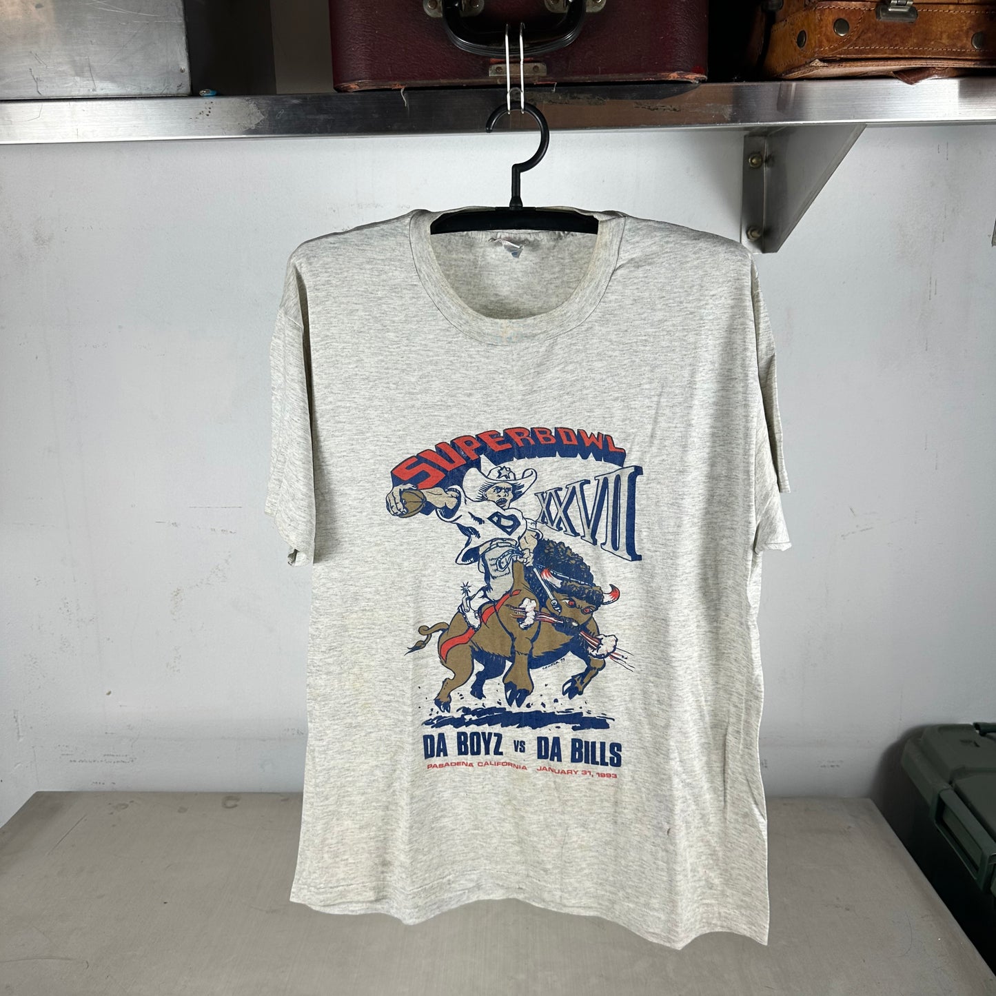 Vintage 1993 Dallas Cowboys Da Boyz VS Da Bills NFL Single Stitch T-shirt