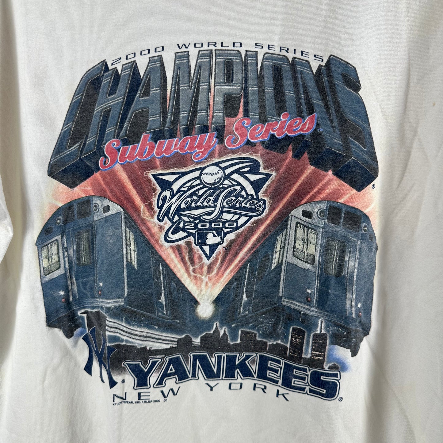 Vintage 2000 New York Yankees MLB Subway Series Champions Graphic T-shirt