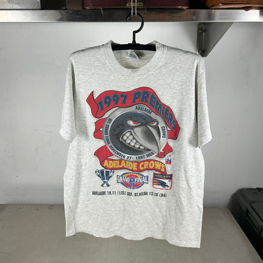 Vintage 1997 Adelaide Crows AFL Grand Finals Premiers Graphic T-shirt