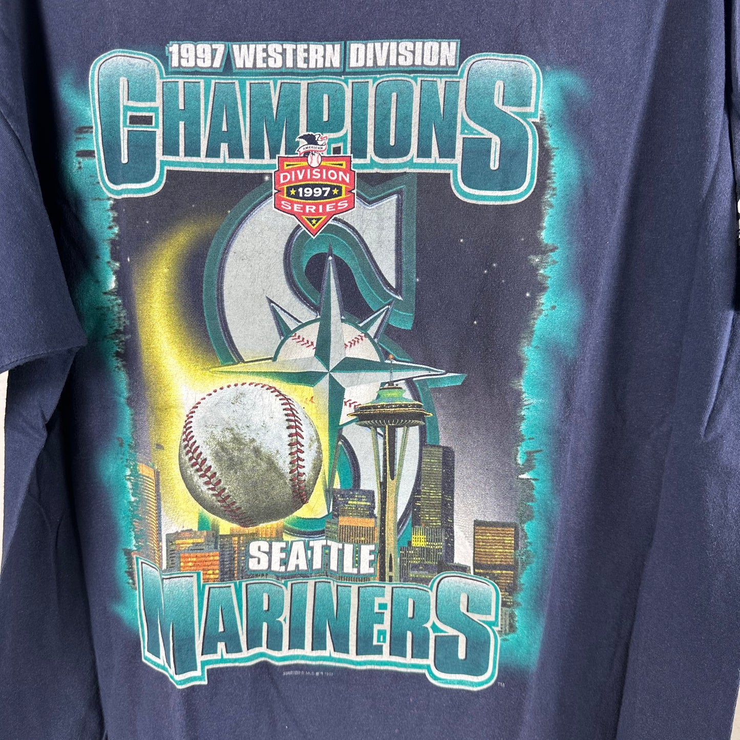 Vintage 1997 Seattle Mariners MLB Western Division Champions Graphic T-shirt