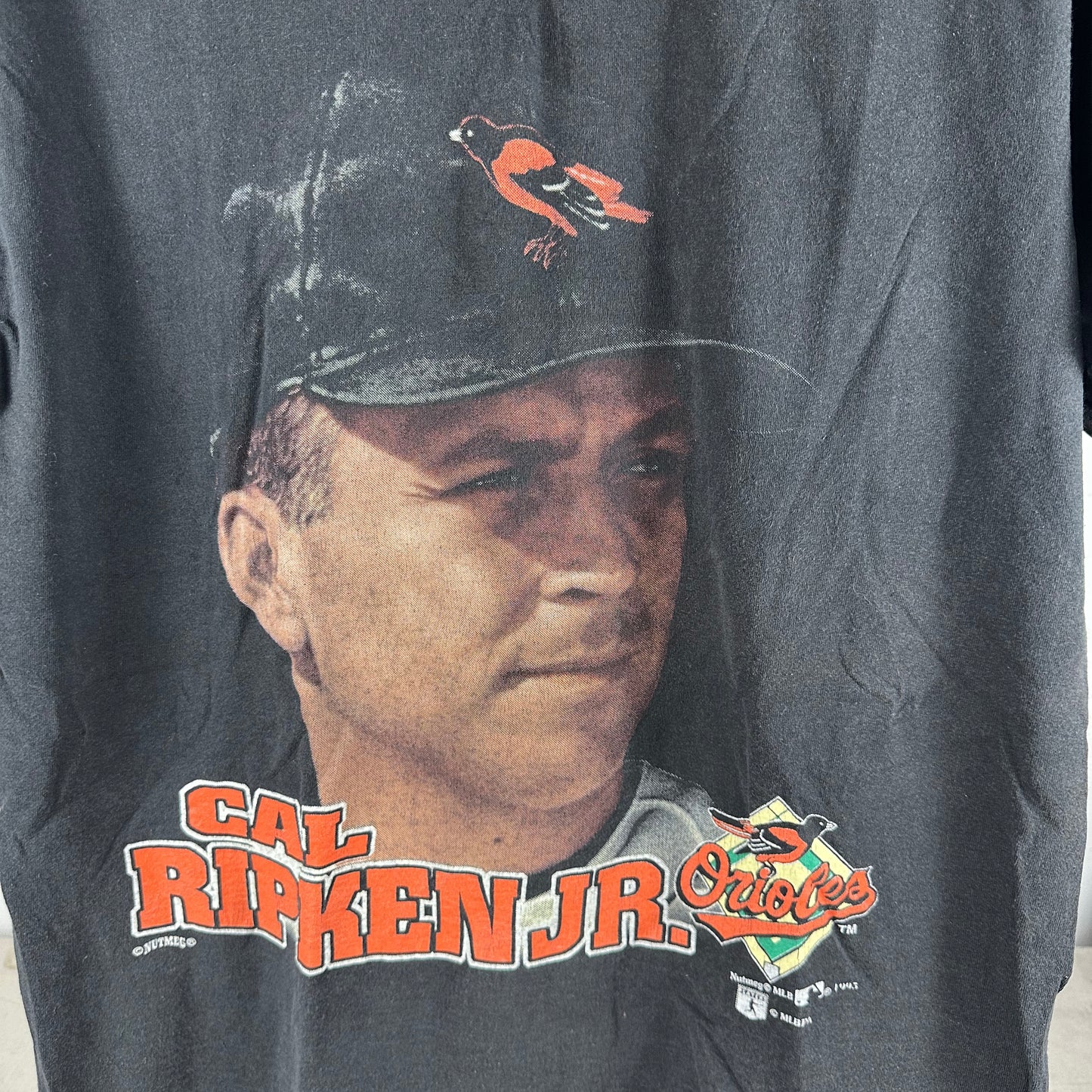 Vintage 1995 Cal Ripken Jr Baltimore Orioles MLB Big Face Graphic T-shirt