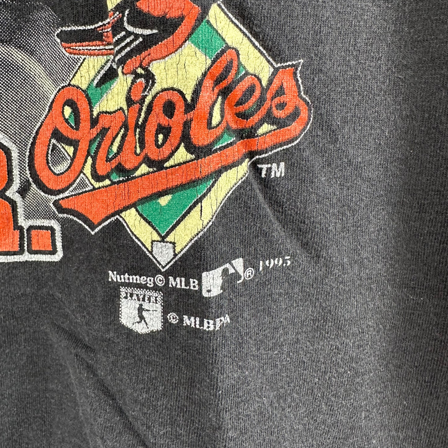 Vintage 1995 Cal Ripken Jr Baltimore Orioles MLB Big Face Graphic T-shirt