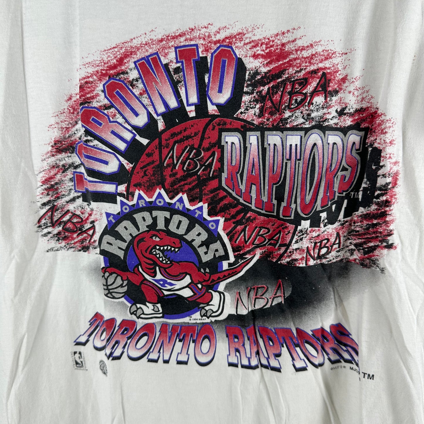 Vintage 1994 Toronto Raptors Basketball NBA Graphic Single Stitch T-shirt