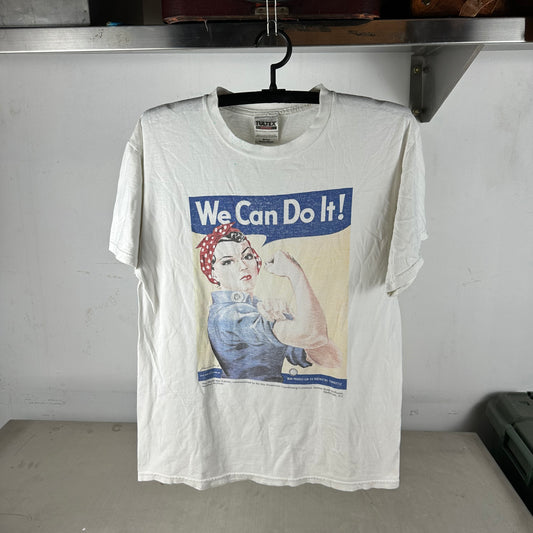 Vintage 90s We Can Do It WW2 Poster Artwork Graphic T-shirt