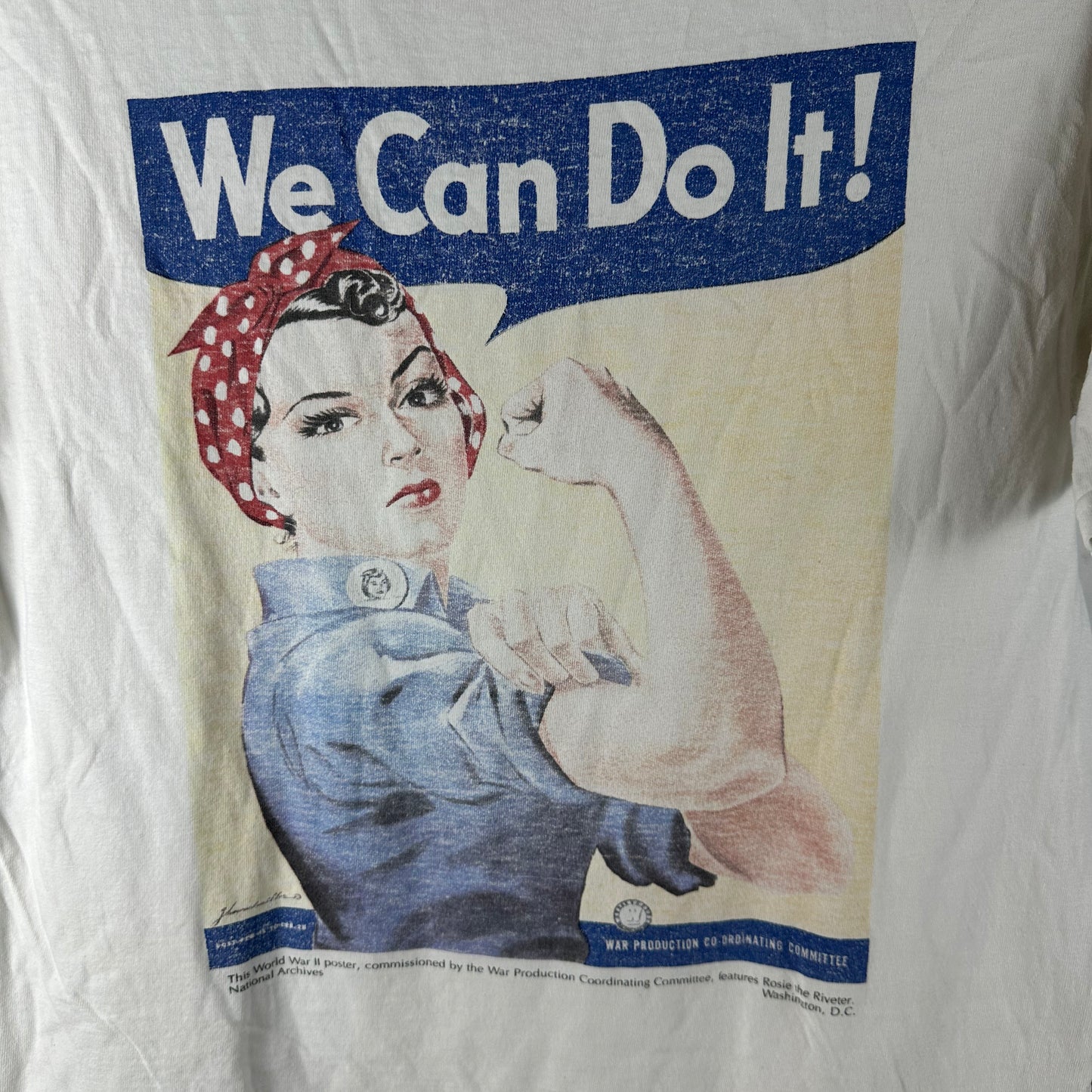 Vintage 90s We Can Do It WW2 Poster Artwork Graphic T-shirt
