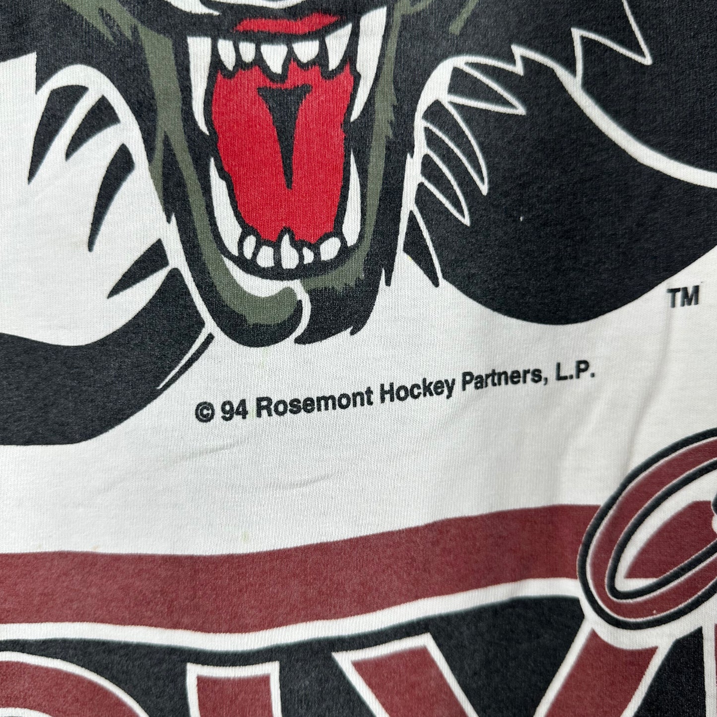 Vintage 1994 Chicago Wolves AHL Salem Sportswear Jersey AOP Graphic T-shirt