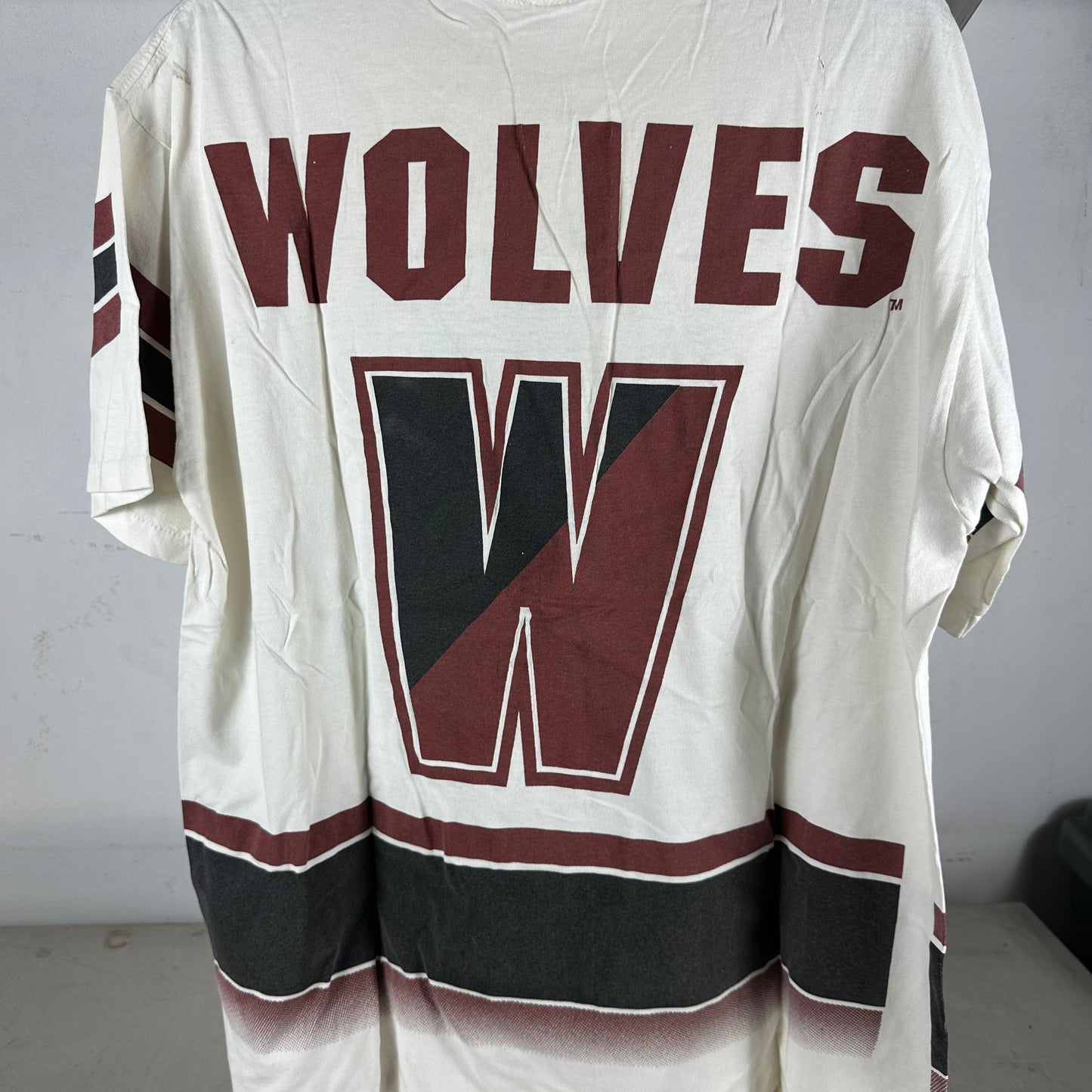 Vintage 1994 Chicago Wolves AHL Salem Sportswear Jersey AOP Graphic T-shirt