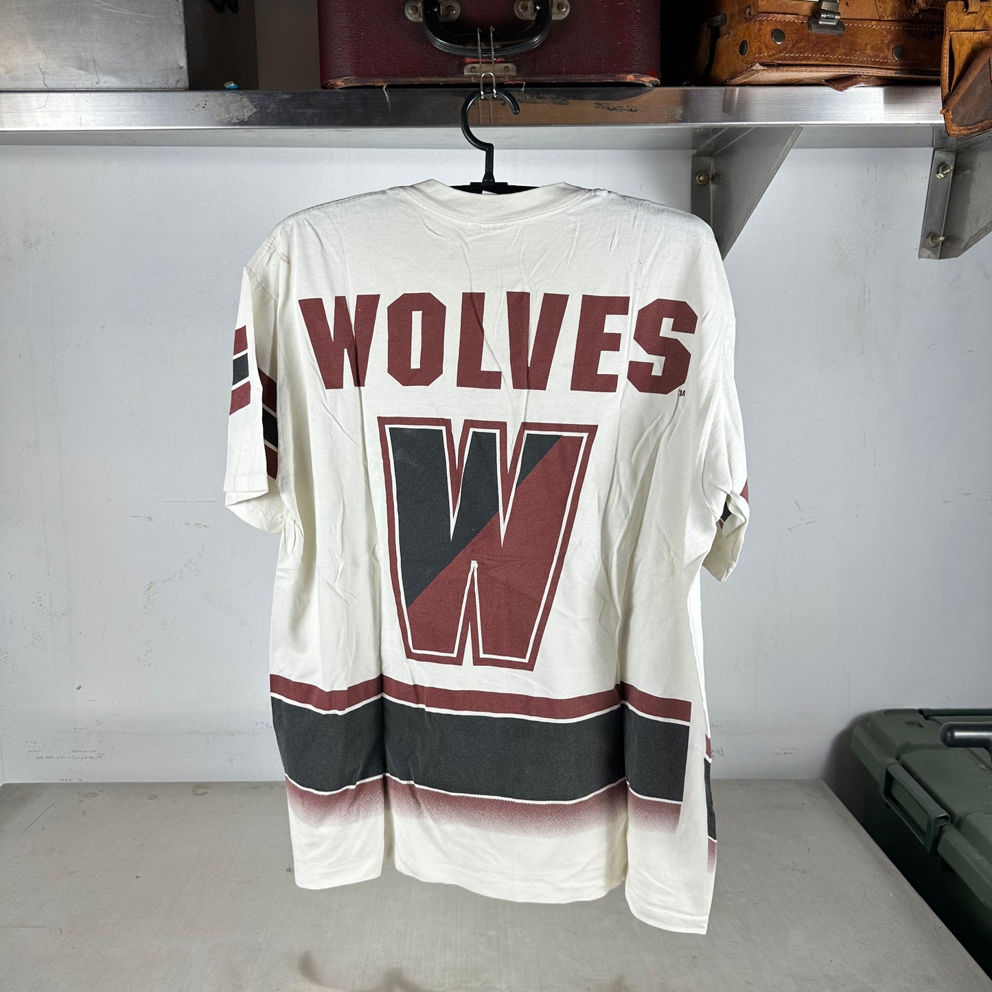 Vintage 1994 Chicago Wolves AHL Salem Sportswear Jersey AOP Graphic T-shirt