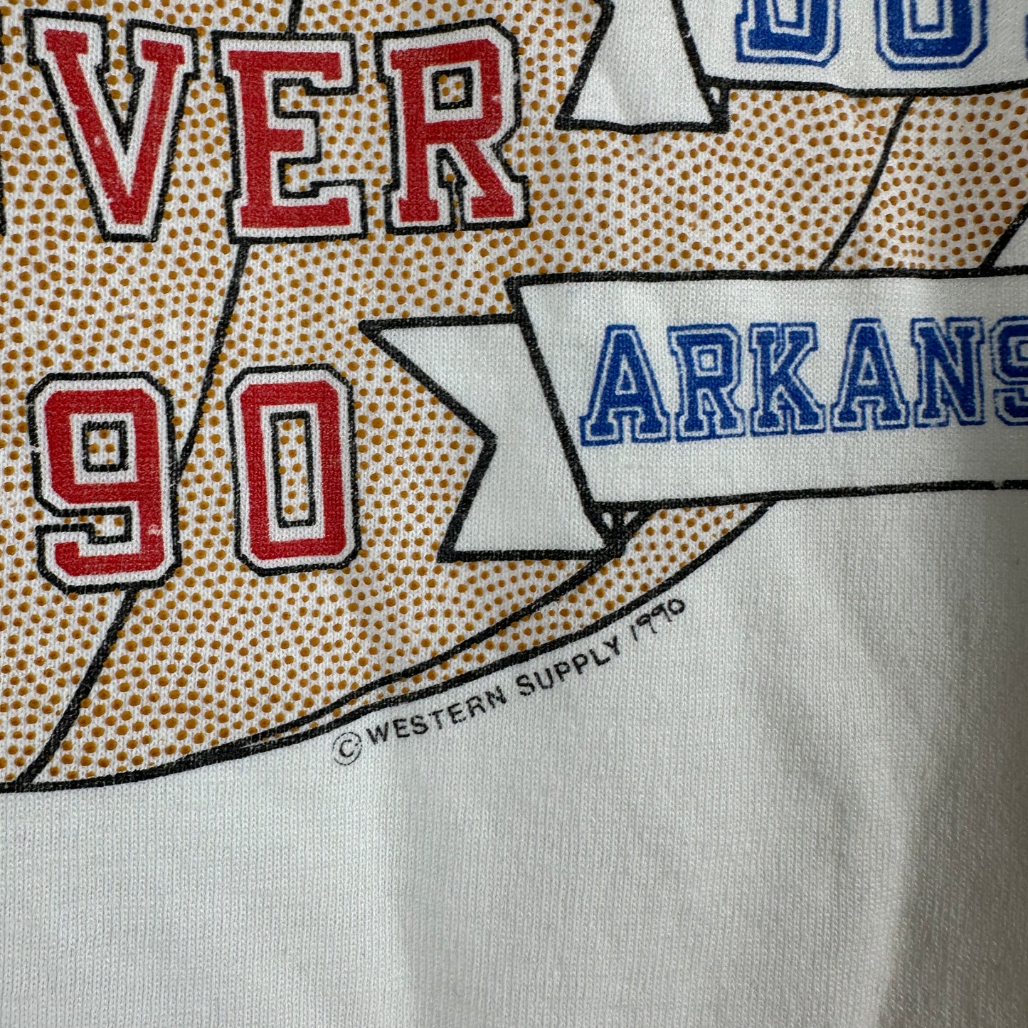 Vintage 1990 NCAA Basketball Final Four Graphic Single Stitch T-shirt