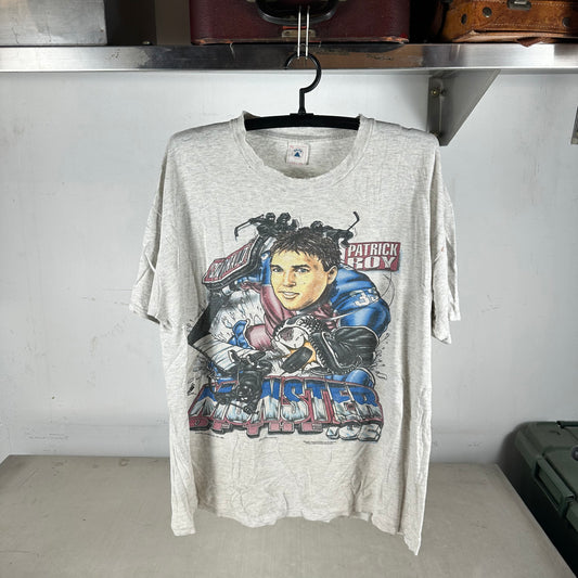Vintage 1995 Patrick Roy Monster of the Ice Avalanche NHL Caricature Distressed T-shirt