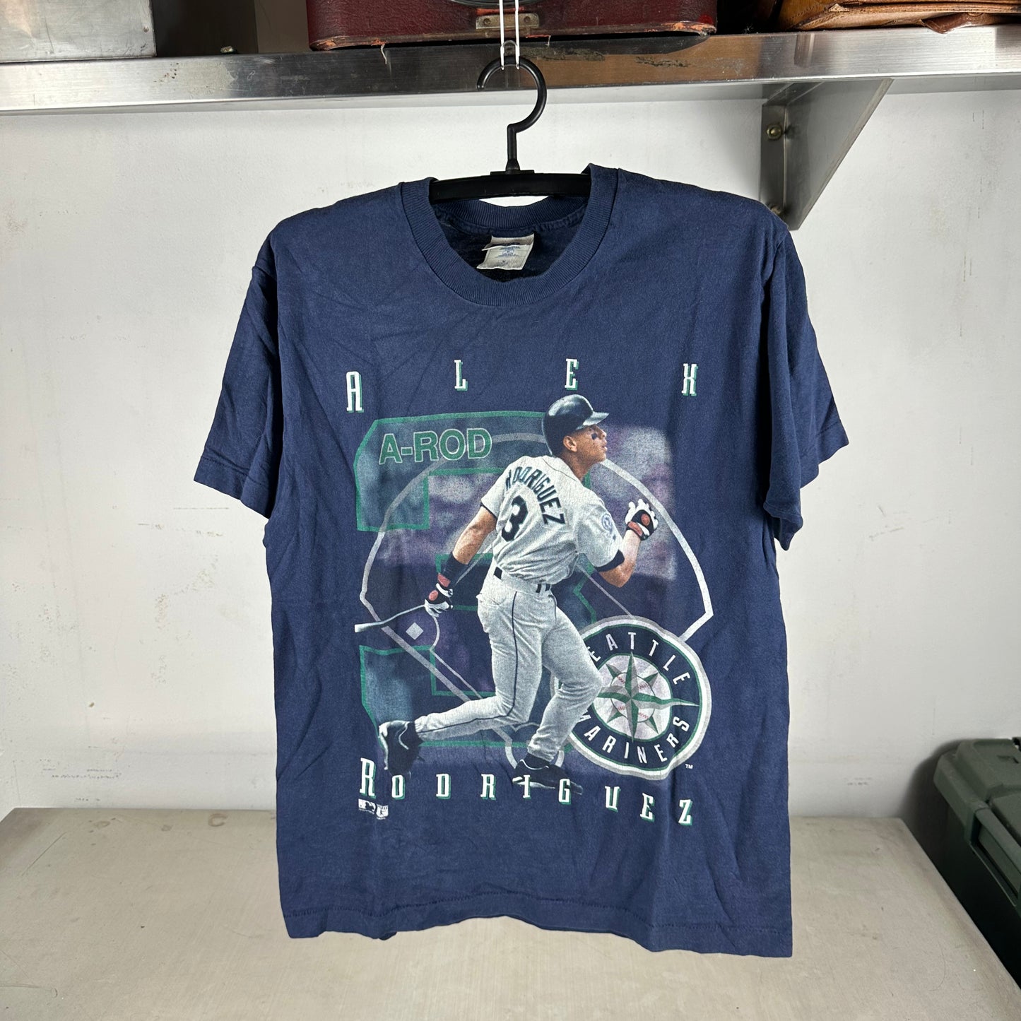 Vintage 90s Alex Rodriguez Seattle Mariners Baseball MLB Single Stitch T-shirt