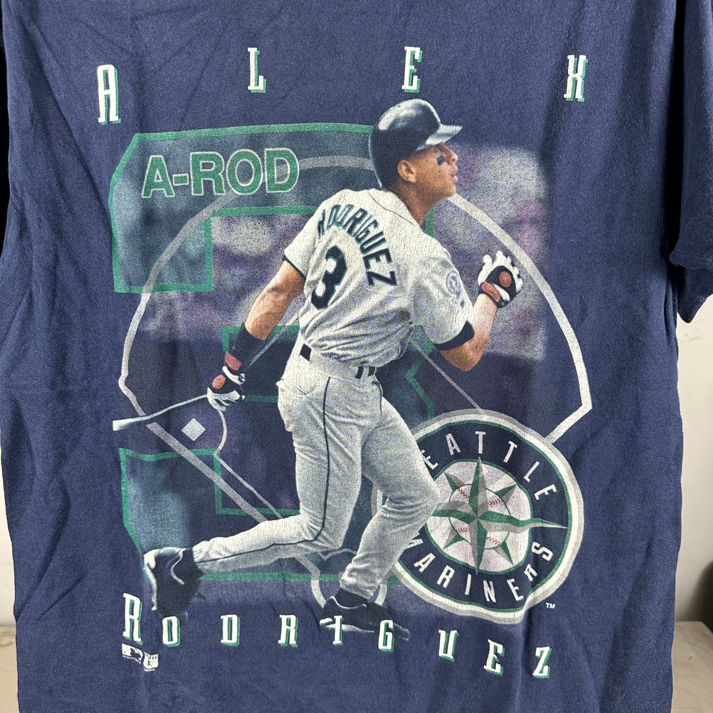 Vintage 90s Alex Rodriguez Seattle Mariners Baseball MLB Single Stitch T-shirt