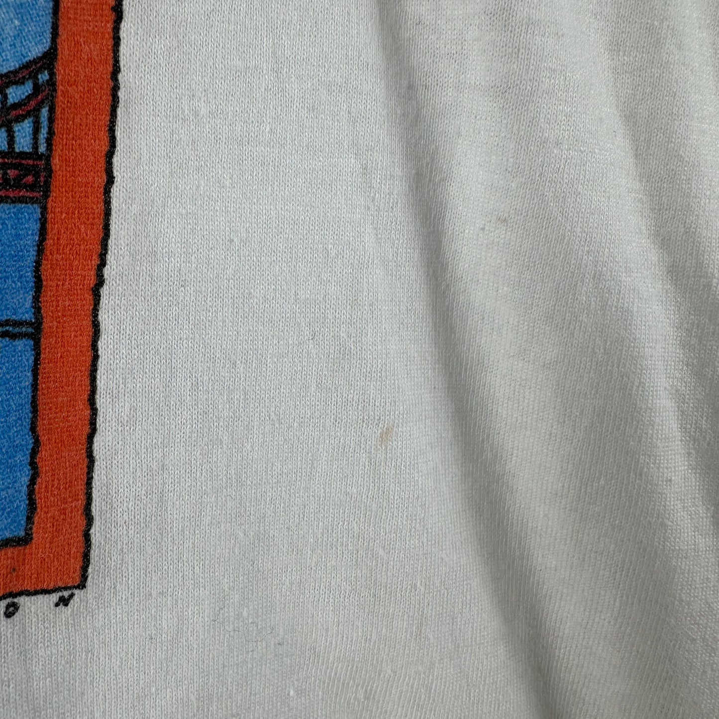 Vintage 80s KNBR 68 Bridge to Bridge San Francisco Art Single Stitch T-shirt