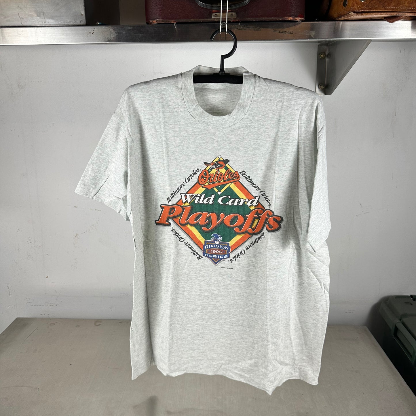 Vintage 1996 Baltimore Orioles Wild Card MLB Playoffs Single Stitch T-shirt