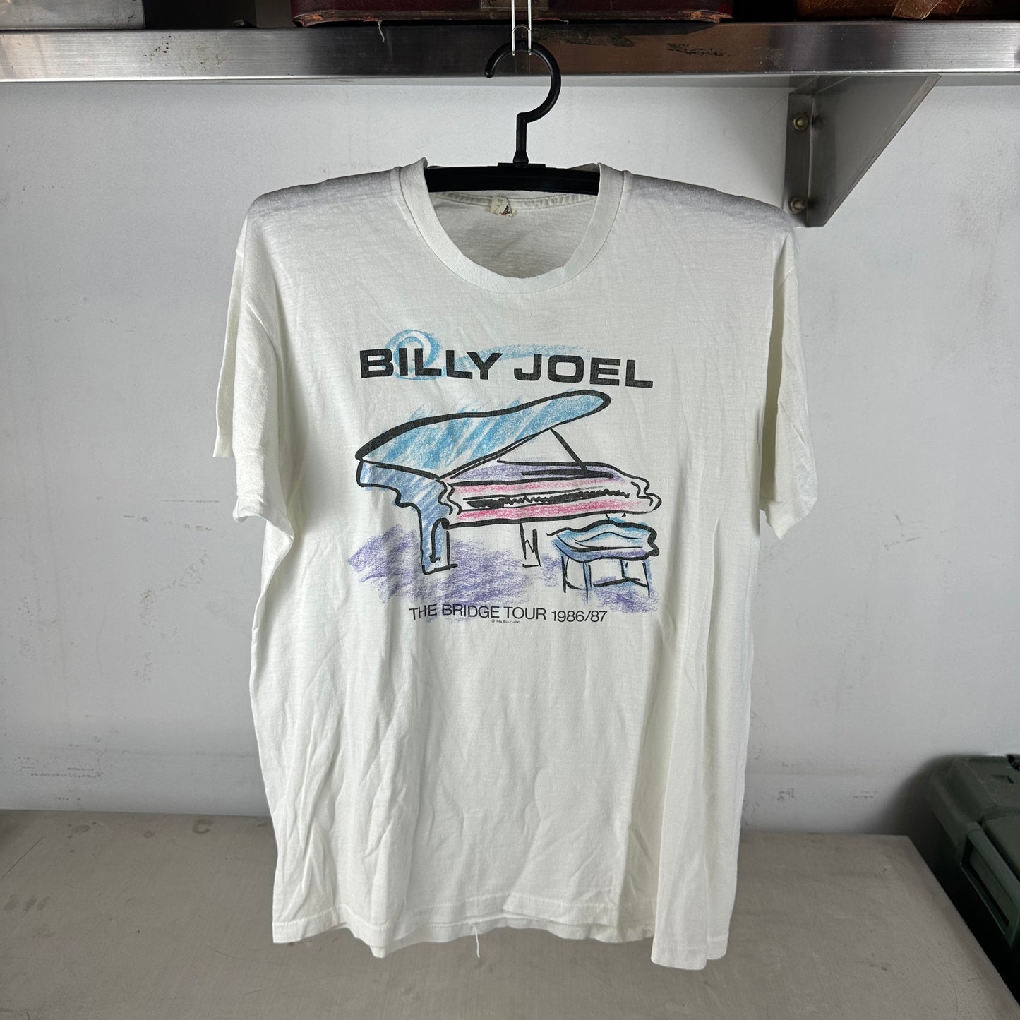Vintage 1986/87 Billy Joel The Bridge Tour Concert Single Stitch T-shirt