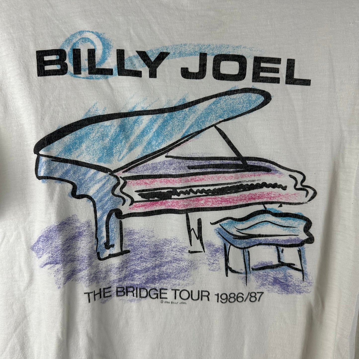 Vintage 1986/87 Billy Joel The Bridge Tour Concert Single Stitch T-shirt