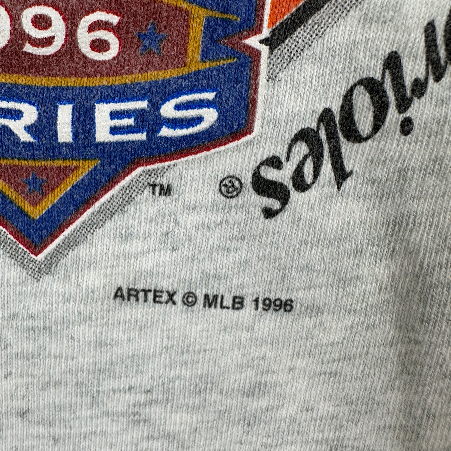 Vintage 1996 Baltimore Orioles Wild Card MLB Playoffs Single Stitch T-shirt