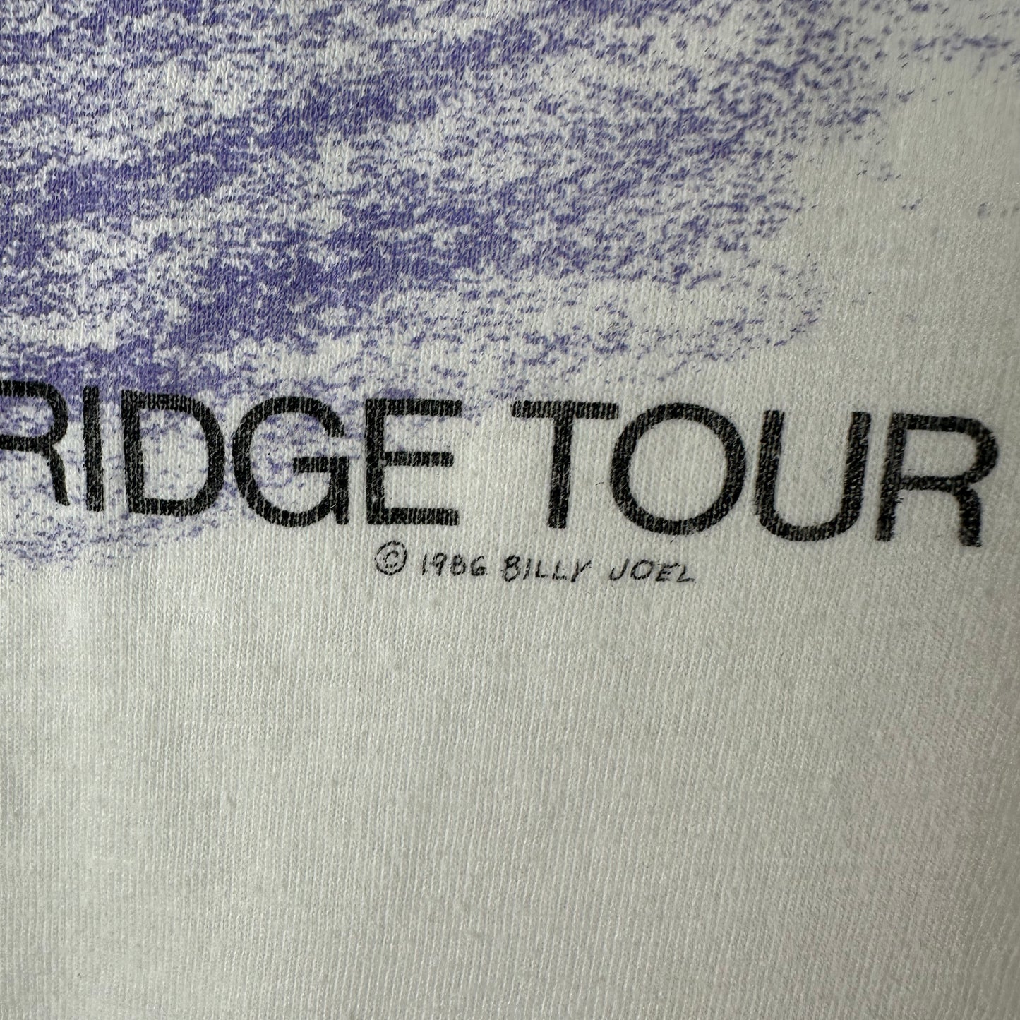 Vintage 1986/87 Billy Joel The Bridge Tour Concert Single Stitch T-shirt
