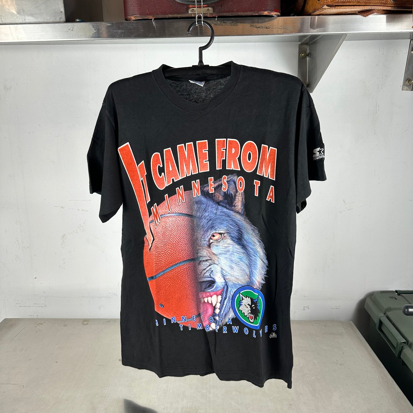 Vintage 90s It Came From Minnesota Timberwolves Graphic Dry Rot T-shirt