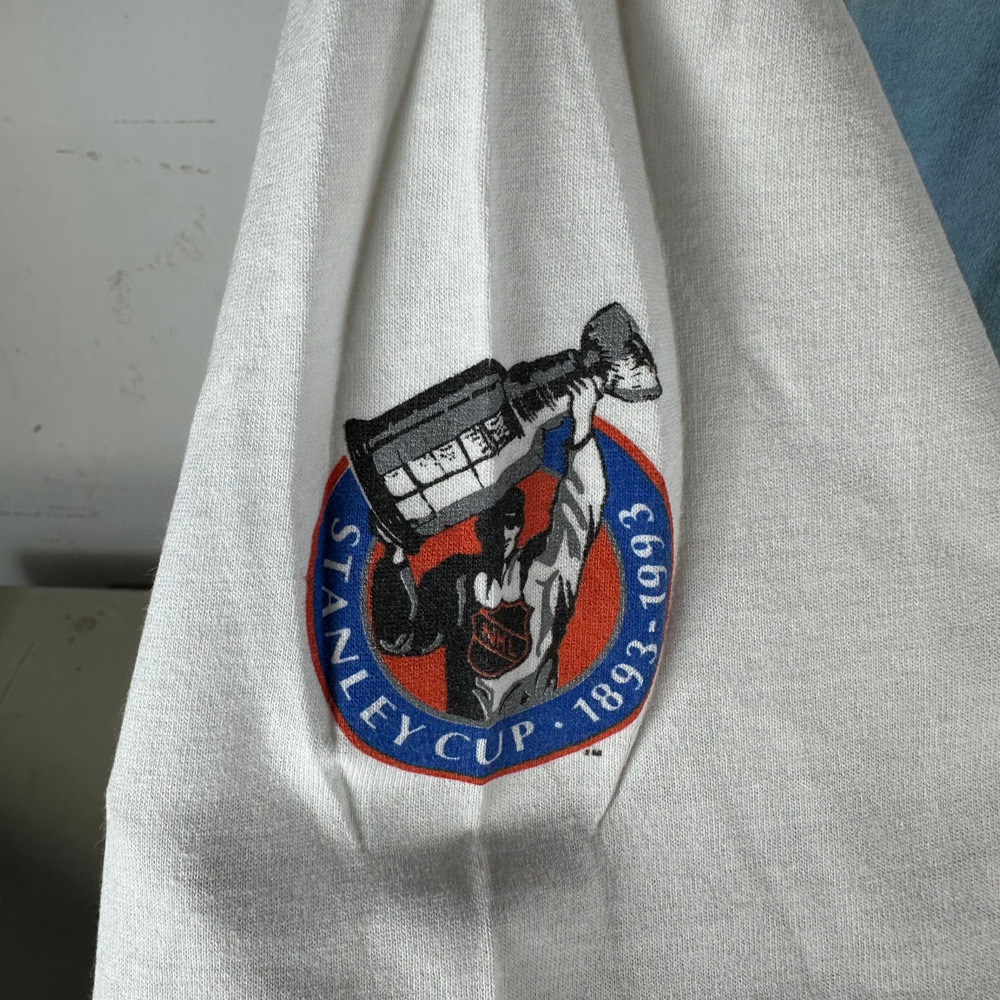 Vintage 1993 Montreal Canadiens Hockey NHL Bulletin Athletic AOP Single Stitch T-shirt