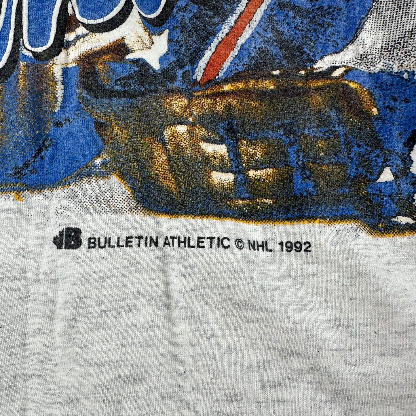 Vintage 1992 Montreal Canadiens Hockey NHL Bulletin Athletic AOP Single Stitch T-shirt