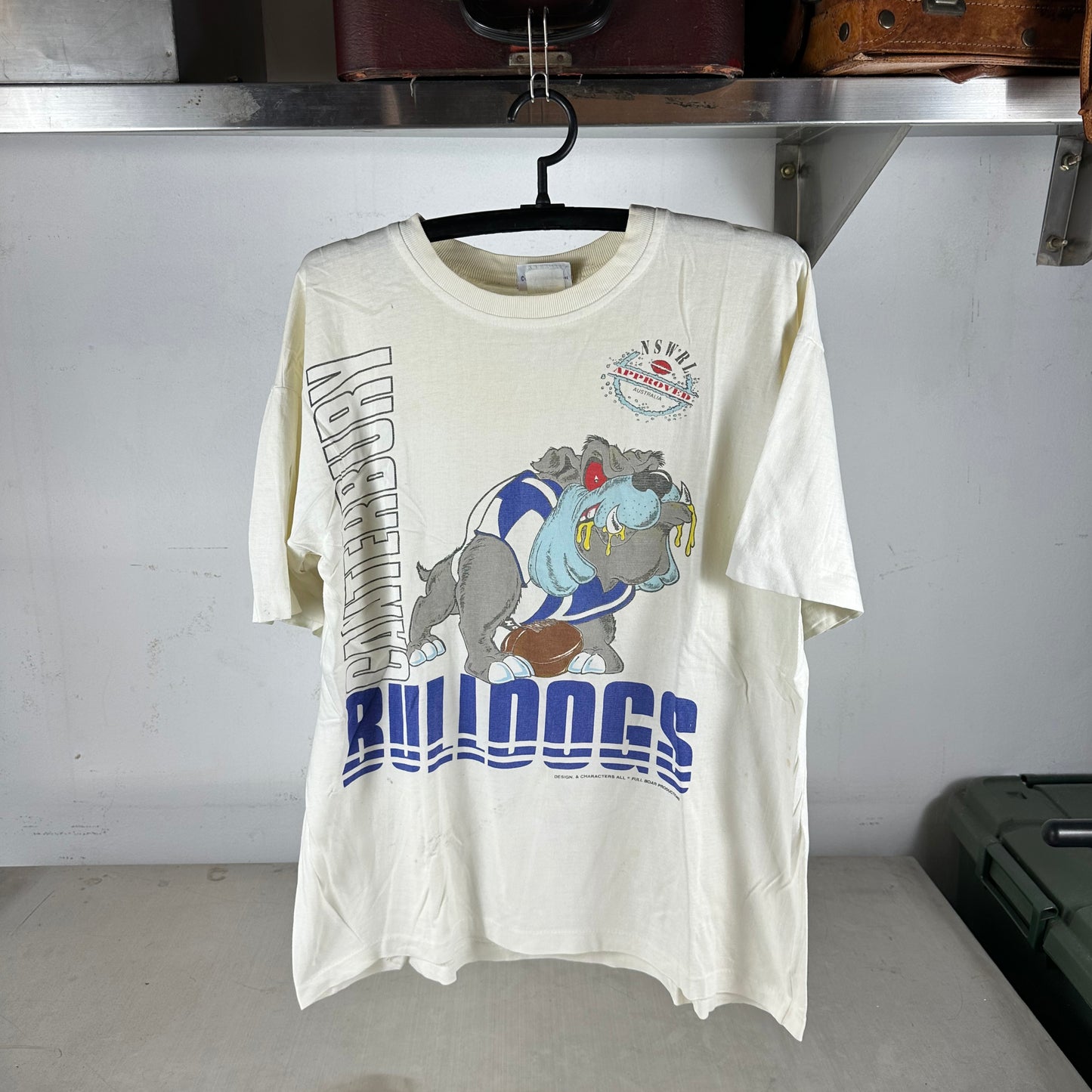 Vintage 90s Canterbury Bulldogs Rugby NSWRL Single Stitch T-shirt