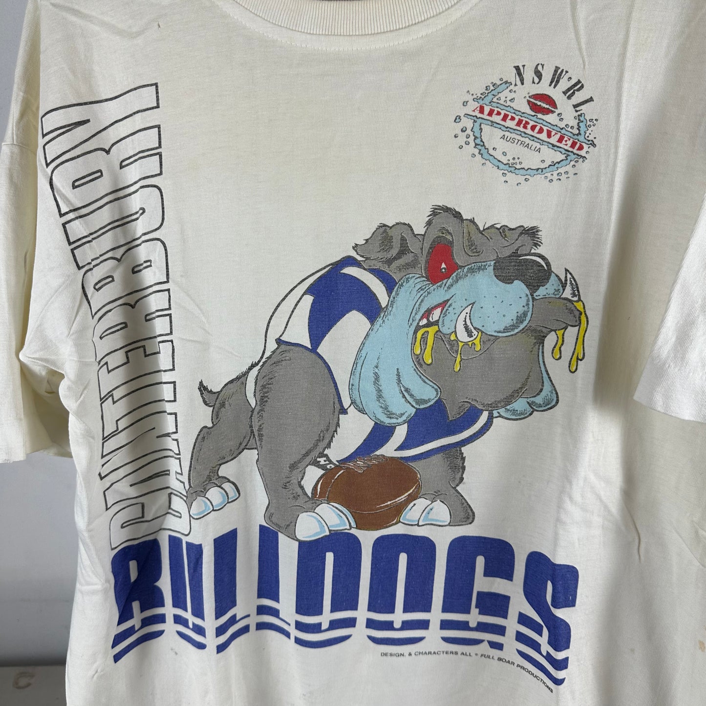 Vintage 90s Canterbury Bulldogs Rugby NSWRL Single Stitch T-shirt
