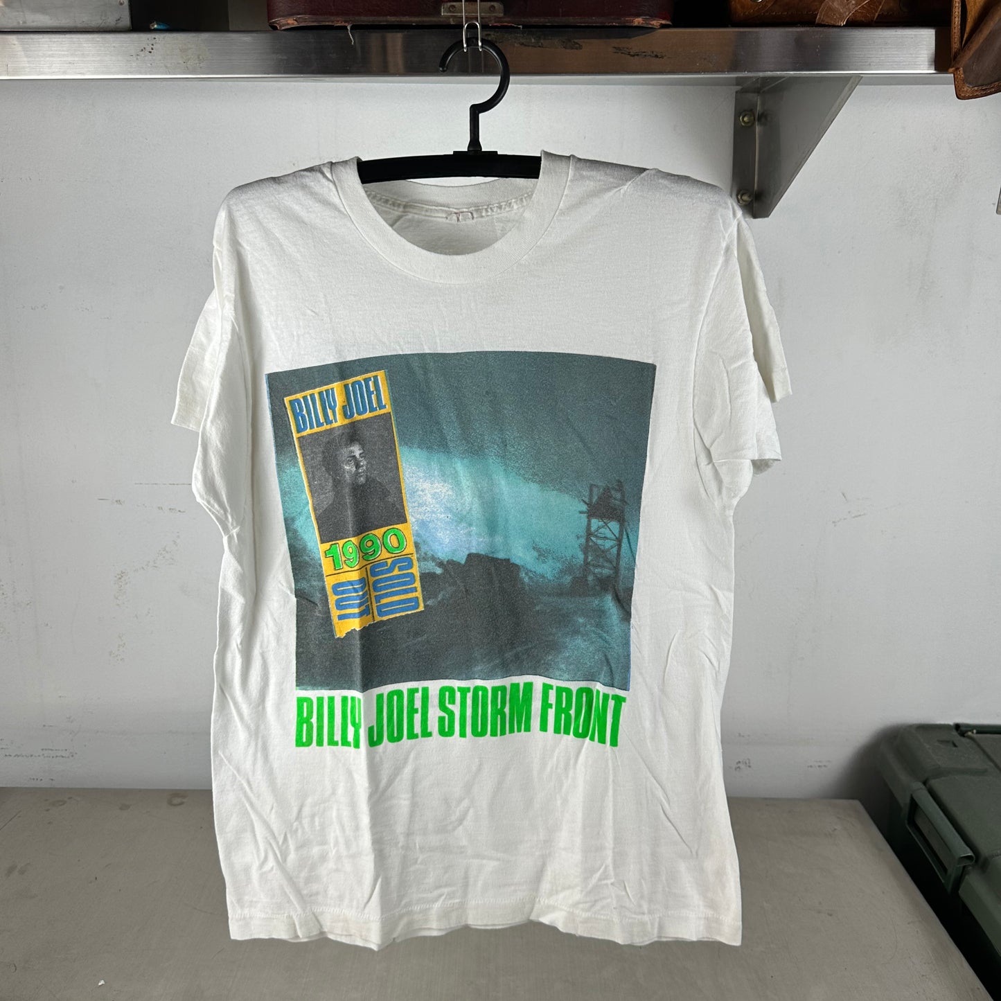 Vintage 1990 Billy Joel Storm Front World Tour Concert Single Stitch T-shirt