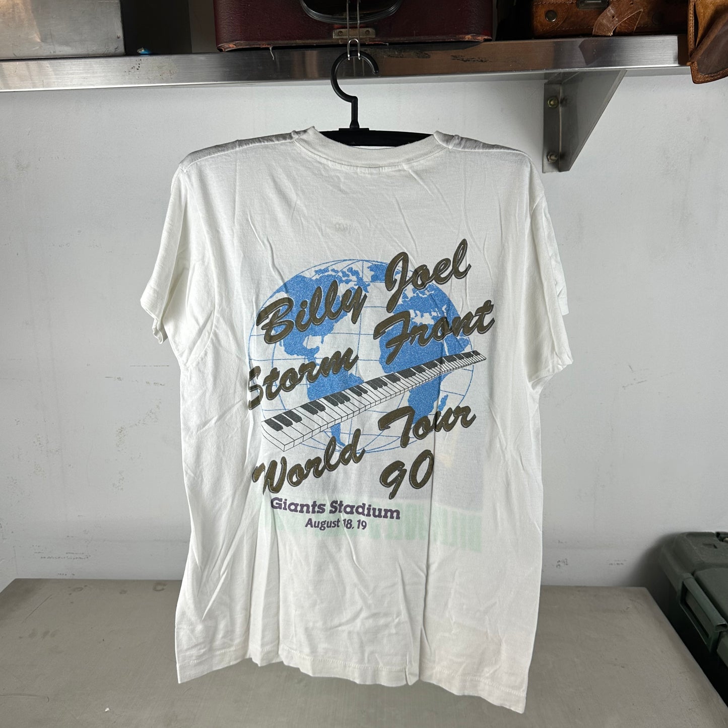 Vintage 1990 Billy Joel Storm Front World Tour Concert Single Stitch T-shirt